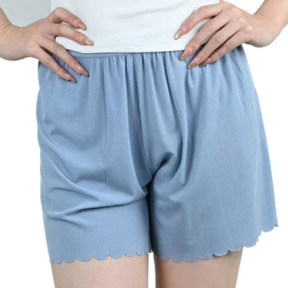 1pcs Women's Summer Thin Ice Silk Safety Pants Woman Shorts Female Loose L-7XL shorts plus Size Ice Silk Safe Pants Pajama